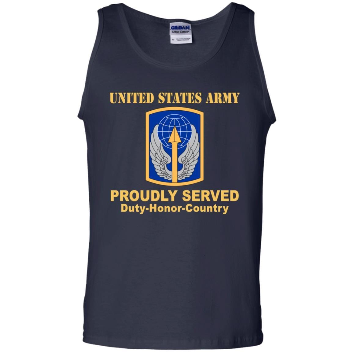 US ARMY 166 AVIATION BRIGADE- Proudly Served T-Shirt On Front For Men-TShirt-Army-Veterans Nation