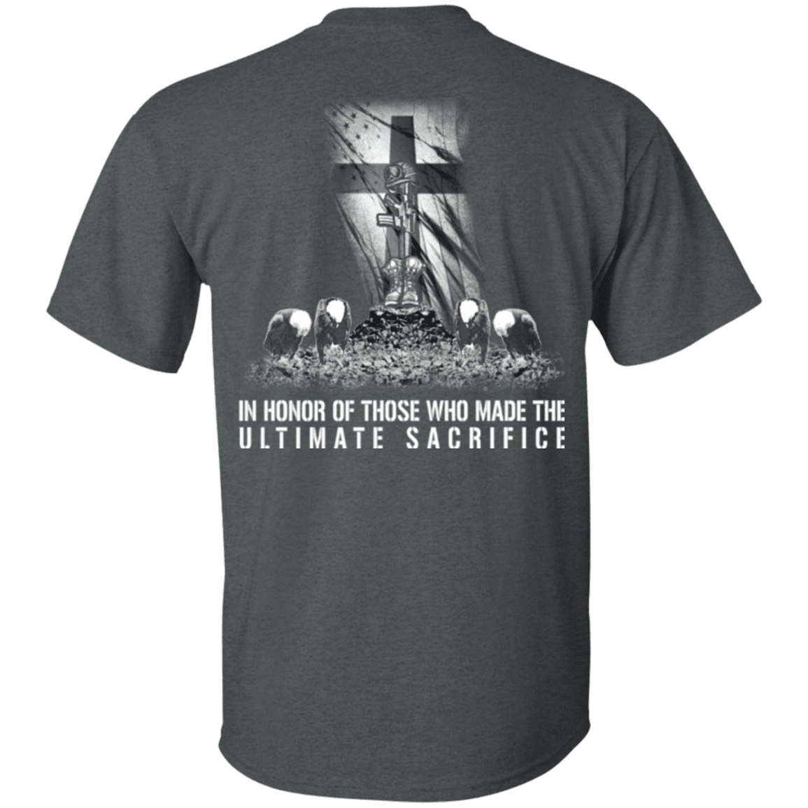 Military T-Shirt "Veteran - In Honor of Those Who Made The Ultimate Sacrifice"-TShirt-General-Veterans Nation