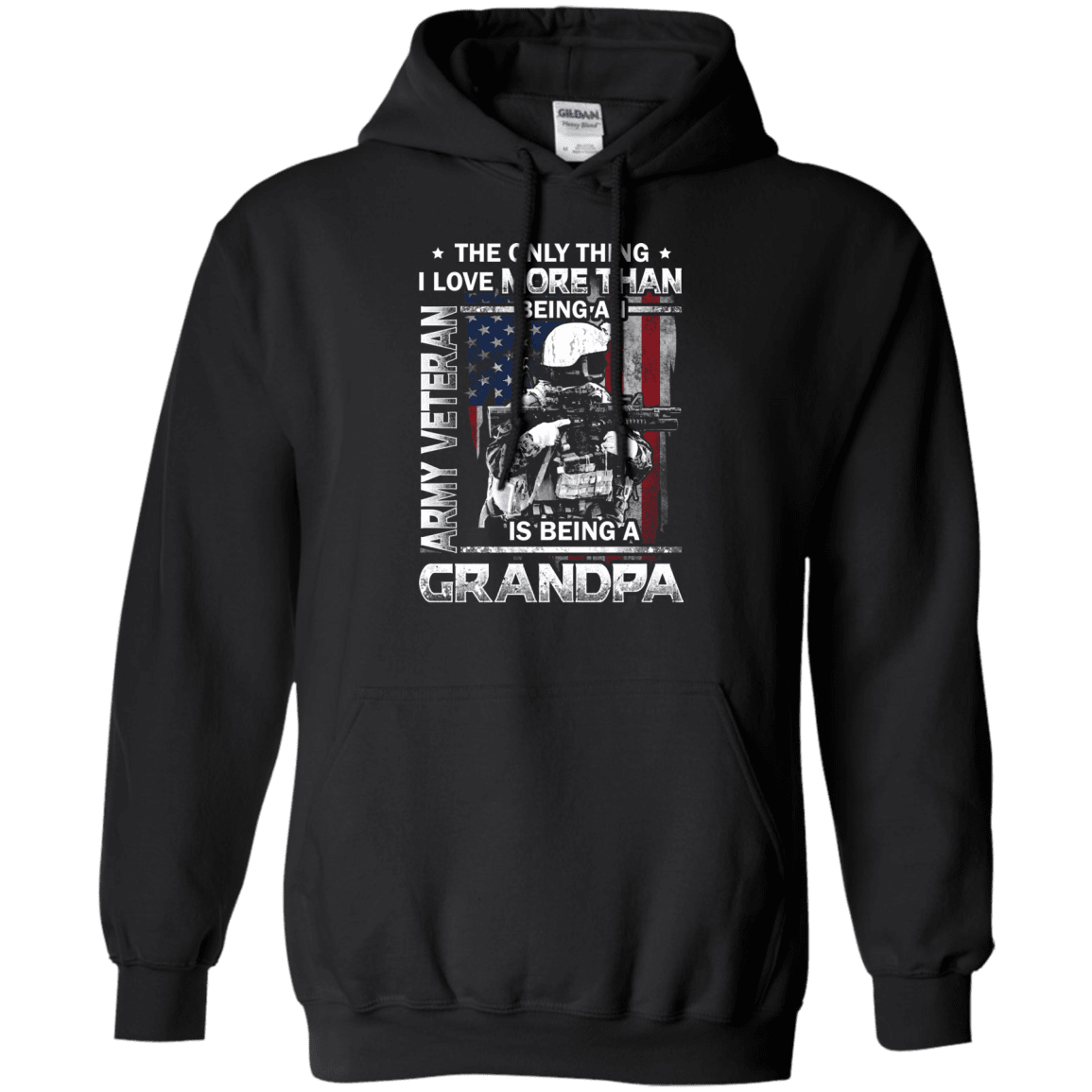 Army Veteran I love Being A Grandpa Men Front T Shirts-TShirt-Army-Veterans Nation