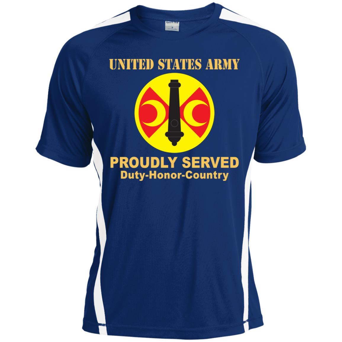 US ARMY 210TH FIRES BRIGADE- Proudly Served T-Shirt On Front For Men-TShirt-Army-Veterans Nation