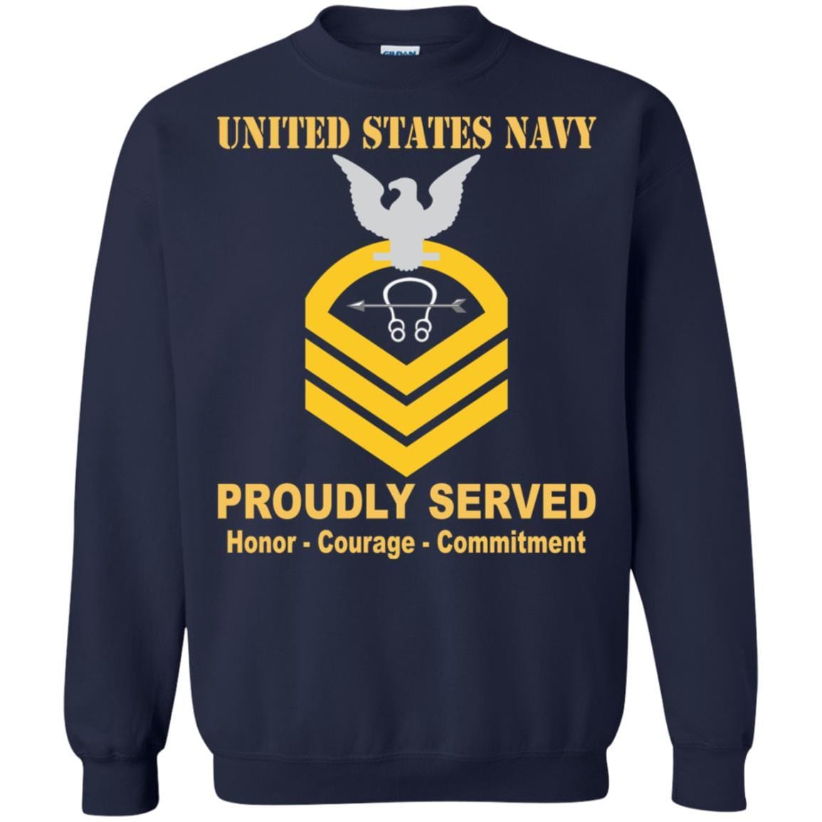 Navy Sonar Technician Navy ST E-7 Rating Badges Proudly Served T-Shirt For Men On Front-TShirt-Navy-Veterans Nation