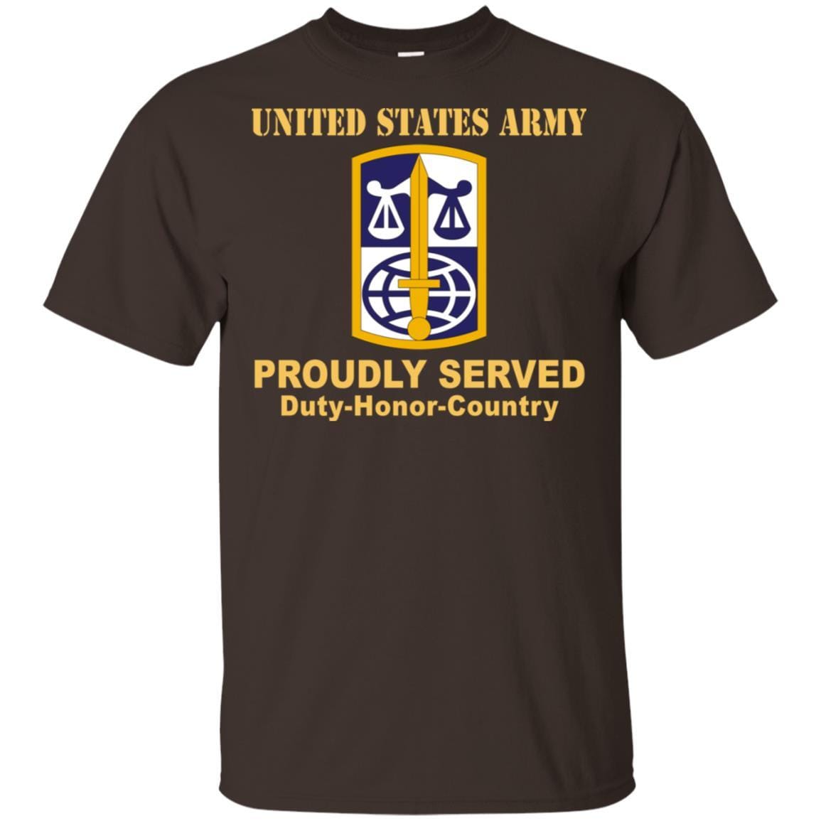 US ARMY CSIB LEGAL SERVICES AGENCY- Proudly Served T-Shirt On Front For Men-TShirt-Army-Veterans Nation