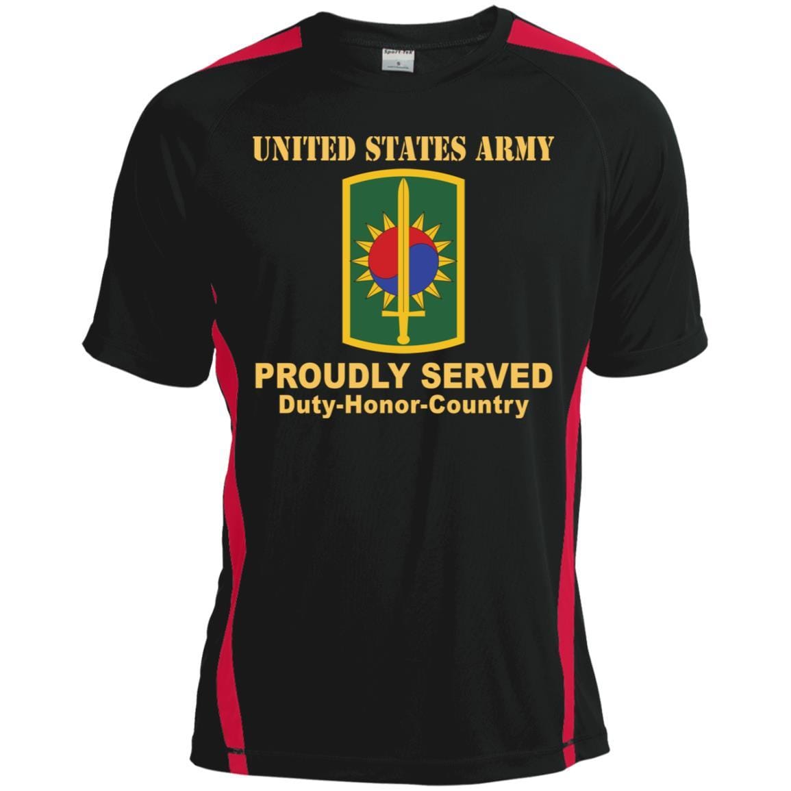 US ARMY 8TH MILITARY POLICE BRIGADE- Proudly Served T-Shirt On Front For Men-TShirt-Army-Veterans Nation