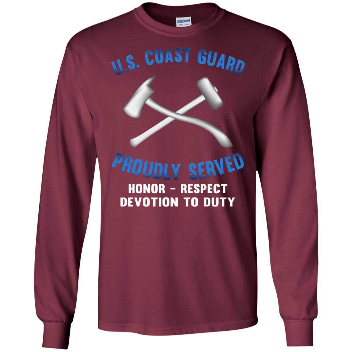 US Coast Guard Damage Controlman DC Logo Proudly Served T-Shirt For Men On Front-TShirt-USCG-Veterans Nation