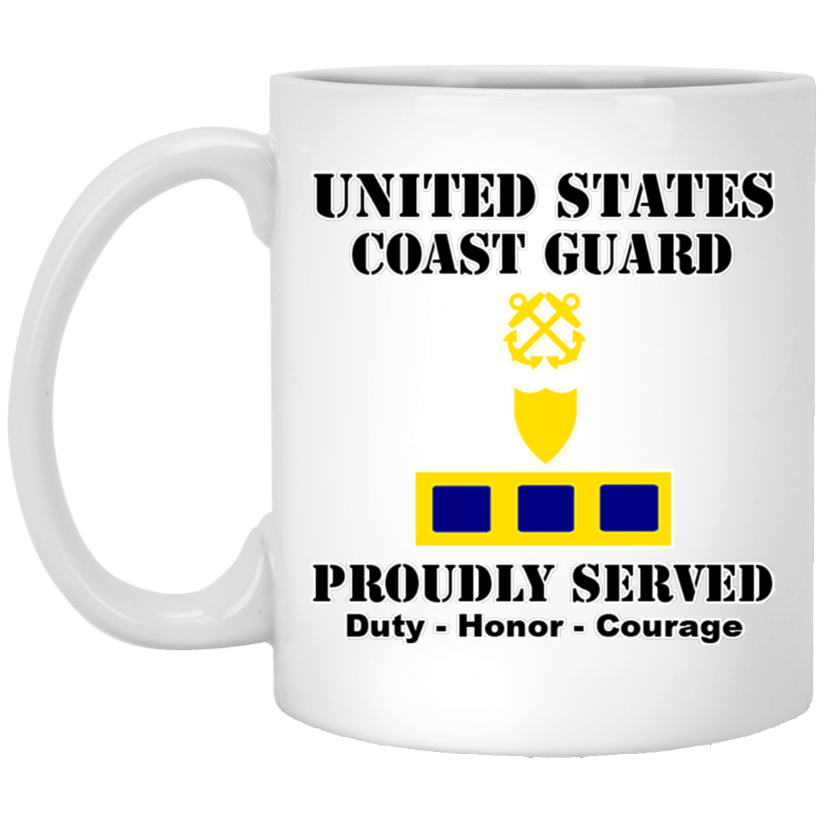 US Coast Guard W-2 Chief Warrant Officer 2 W2 CWO-2 Chief Warrant Officer White Coffee Mug - Stainless Travel Mug-Mug-USCG-Officer-Veterans Nation
