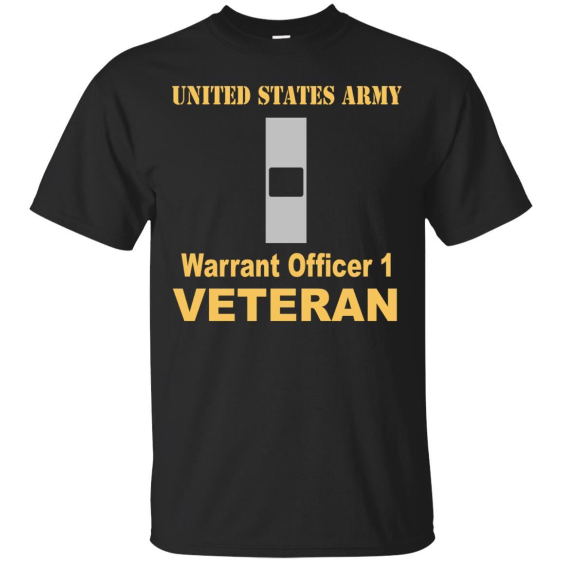US Army W-1 Warrant Officer 1 W1 WO1 Warrant Officer Veteran Men T Shirt On Front-TShirt-Army-Veterans Nation