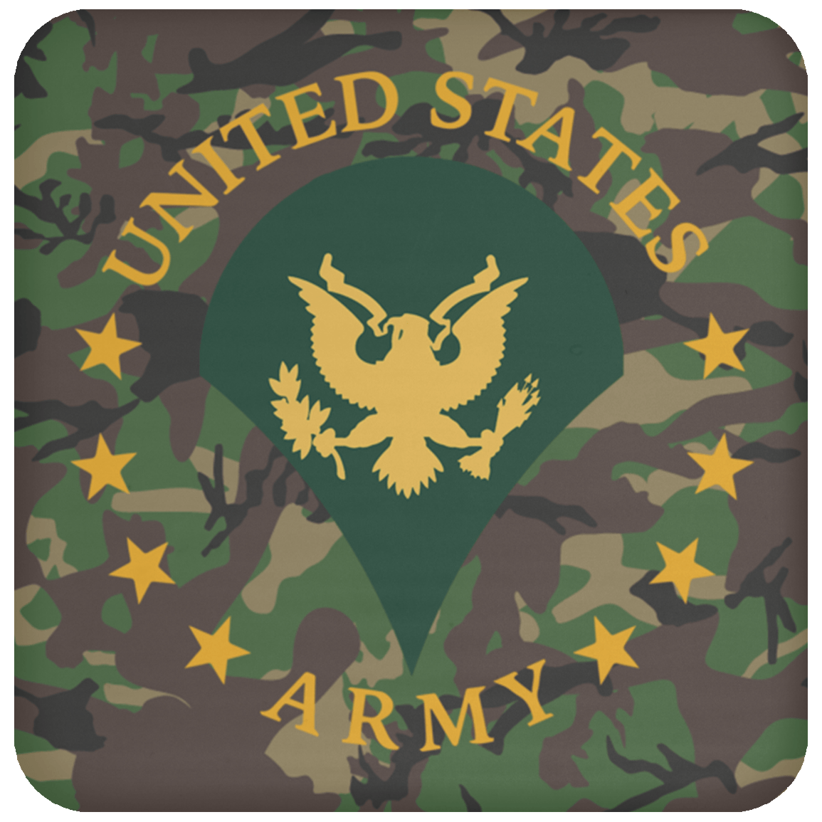 US Army E-4 SPC E4 Specialist Coaster-Coaster-Army-Ranks-Veterans Nation
