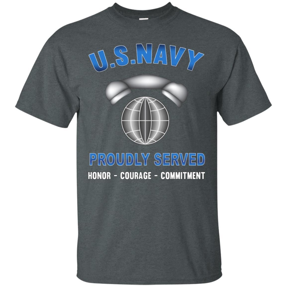 Navy Interior Communications Electrician Navy IC - Proudly Served T-Shirt For Men On Front-TShirt-Navy-Veterans Nation