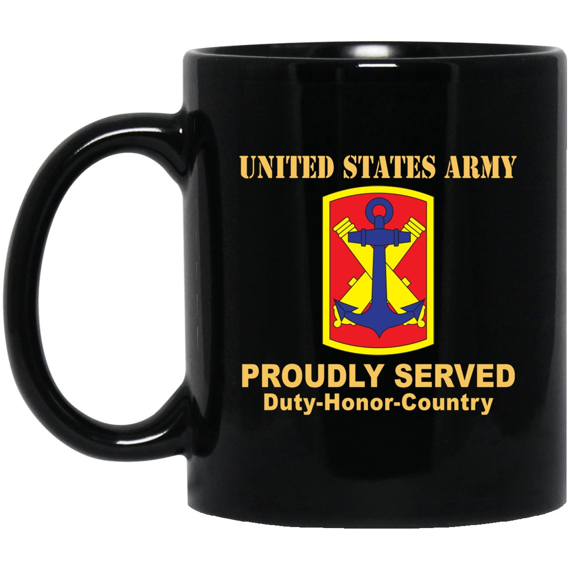 US ARMY 103 FIELD ARTILLERY BRIGADE- 11 oz - 15 oz Black Mug-Mug-Army-CSIB-Veterans Nation