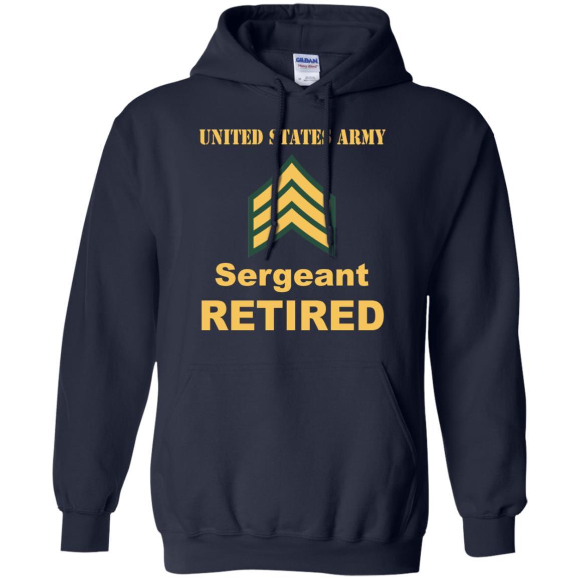 US Army E-5 Sergeant E5 SGT Noncommissioned Officer Reired Men T Shirt On Front-TShirt-Army-Veterans Nation