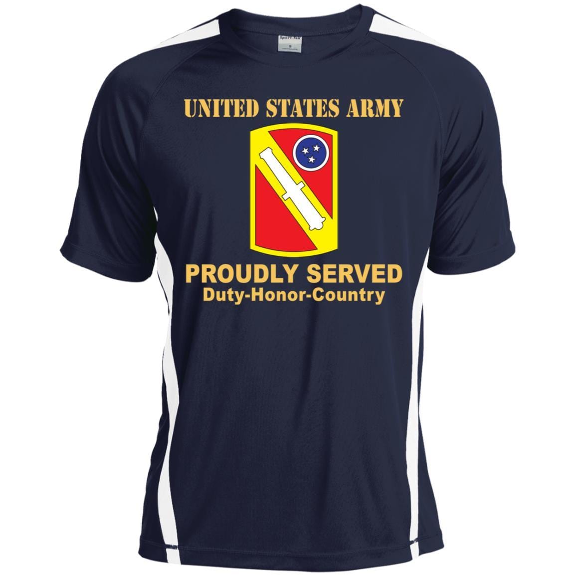 US ARMY 196 FIELD ARTILLERY BRIGADE- Proudly Served T-Shirt On Front For Men-TShirt-Army-Veterans Nation