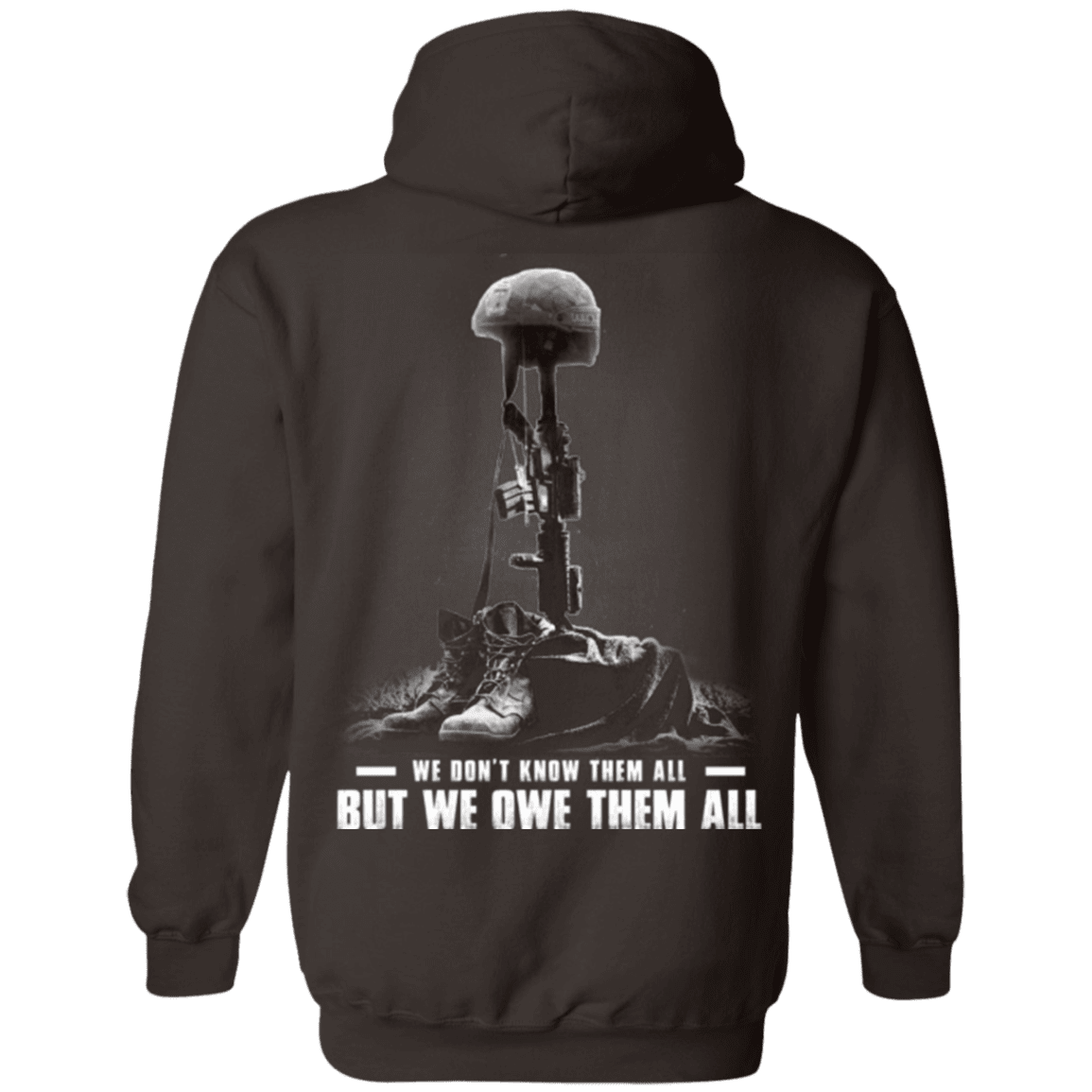 Military T-Shirt "We Owe Them All" - Men Back-TShirt-General-Veterans Nation