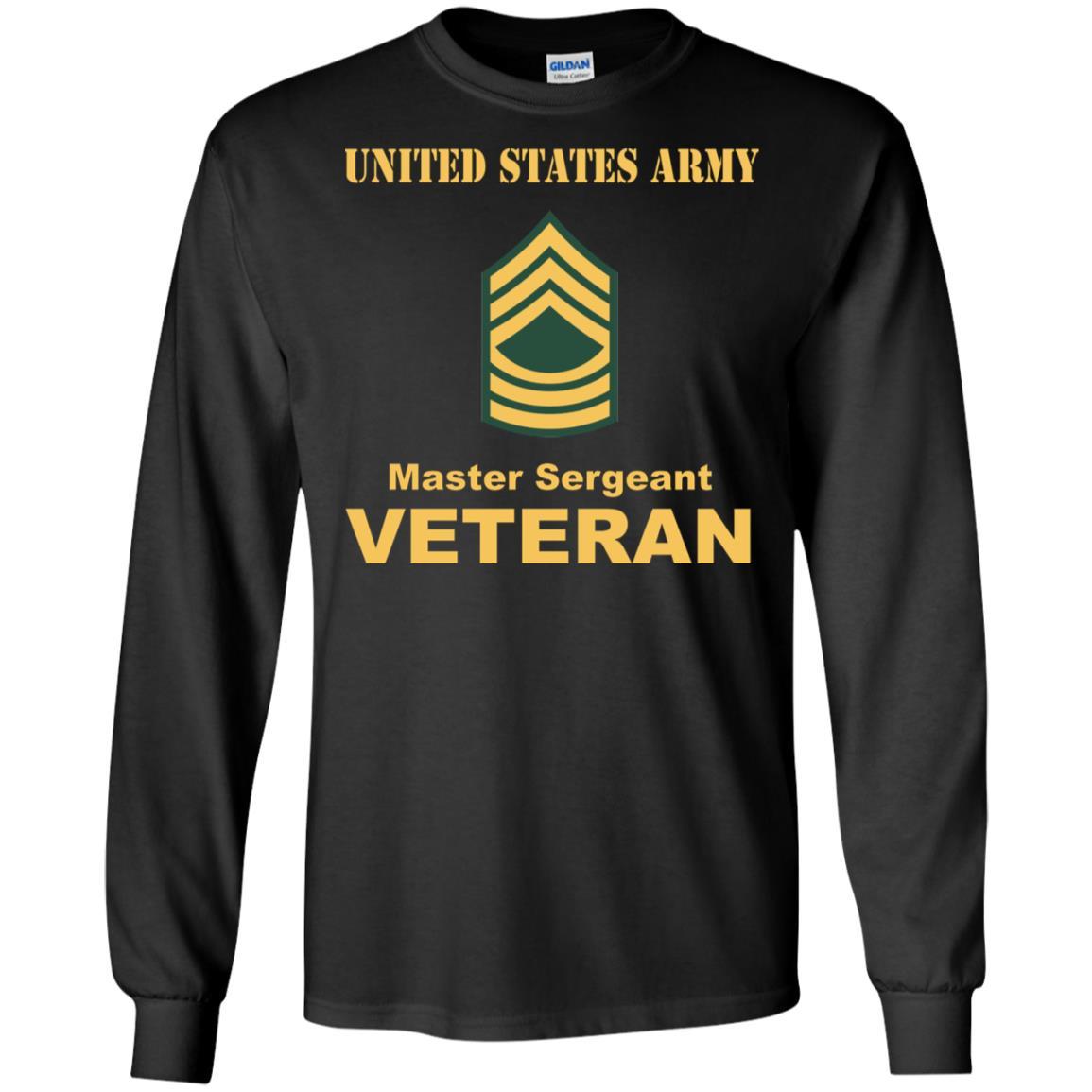US Army E-8 Master Sergeant E8 MSG Noncommissioned Officer Veteran Men T Shirt On Front-TShirt-Army-Veterans Nation