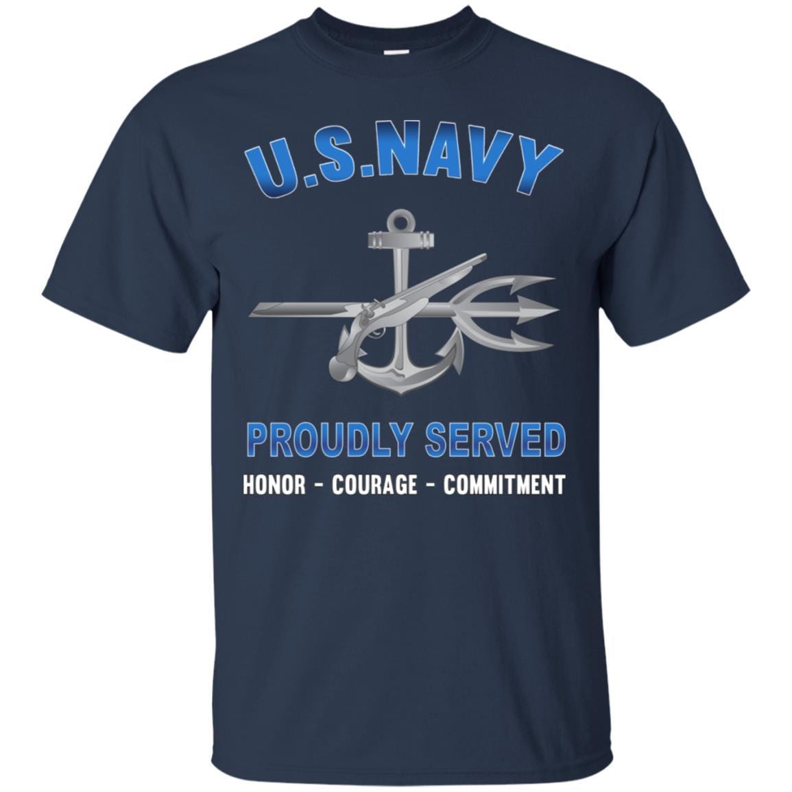 Navy Special Warfare Operator Navy SO - Proudly Served T-Shirt For Men On Front-TShirt-Navy-Veterans Nation
