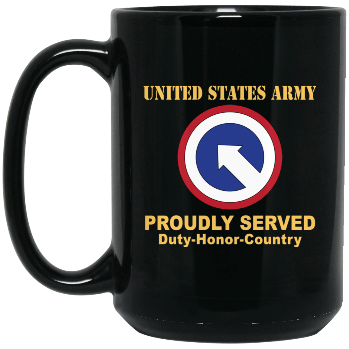 US ARMY 1ST SUSTAINMENT- 11 oz - 15 oz Black Mug-Mug-Army-CSIB-Veterans Nation