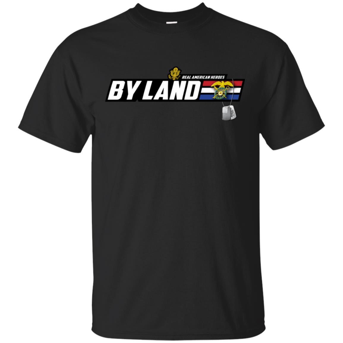 US Army T-Shirt "Quartermaster Corps Real American Heroes By Land" On Front-TShirt-Army-Veterans Nation