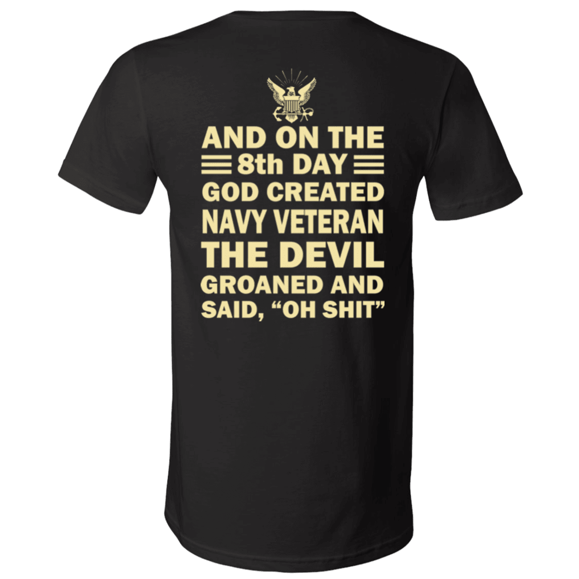 Military T-Shirt "God Created Navy Veteran"-TShirt-General-Veterans Nation