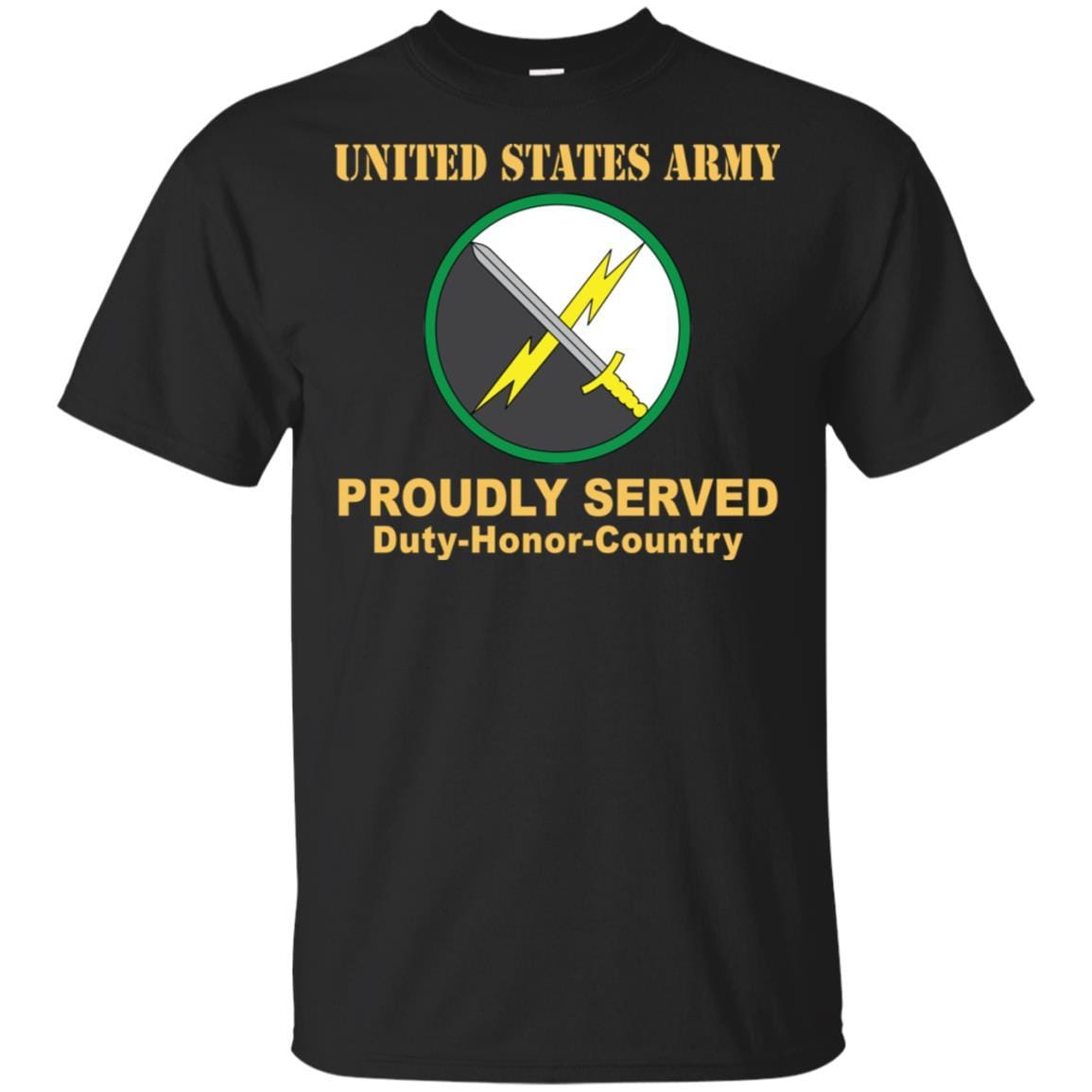 US ARMY 1ST INFORMATION OPERATIONS COMMAND- Proudly Served T-Shirt On Front For Men-TShirt-Army-Veterans Nation