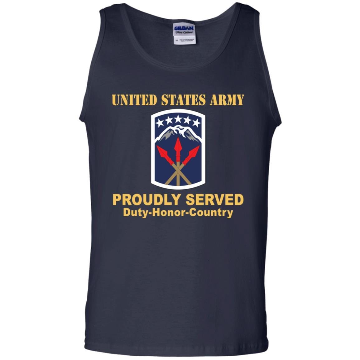 US ARMY 593 SUSTAINMENT BRIGADE- Proudly Served T-Shirt On Front For Men-TShirt-Army-Veterans Nation
