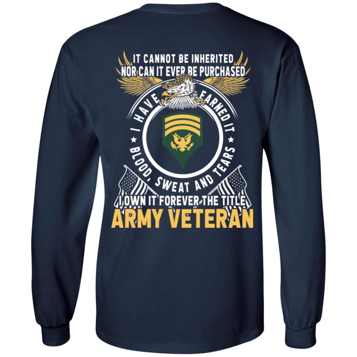US Army E-7 SPC E7 Specialist Ranks T-Shirt For Men On Back-TShirt-Army-Veterans Nation