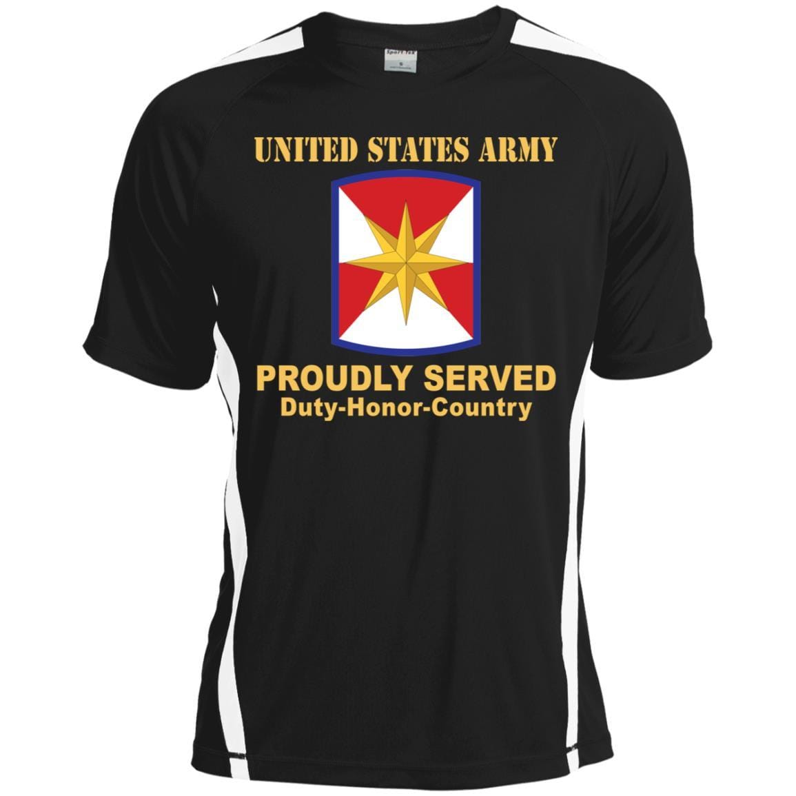 US ARMY 347TH REGIONAL SUPPORT GROUP- Proudly Served T-Shirt On Front For Men-TShirt-Army-Veterans Nation