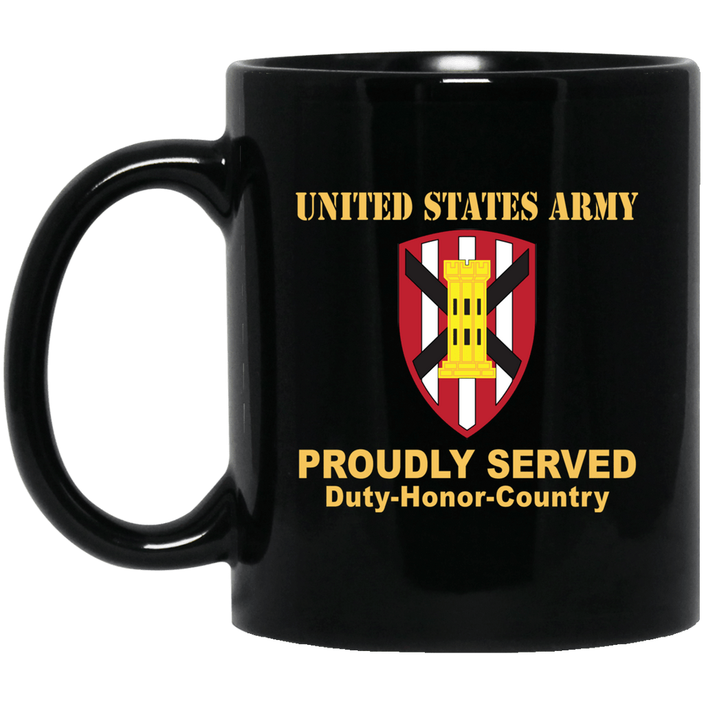 US ARMY 7TH ENGINEER BRIGADE- 11 oz - 15 oz Black Mug-Mug-Army-CSIB-Veterans Nation