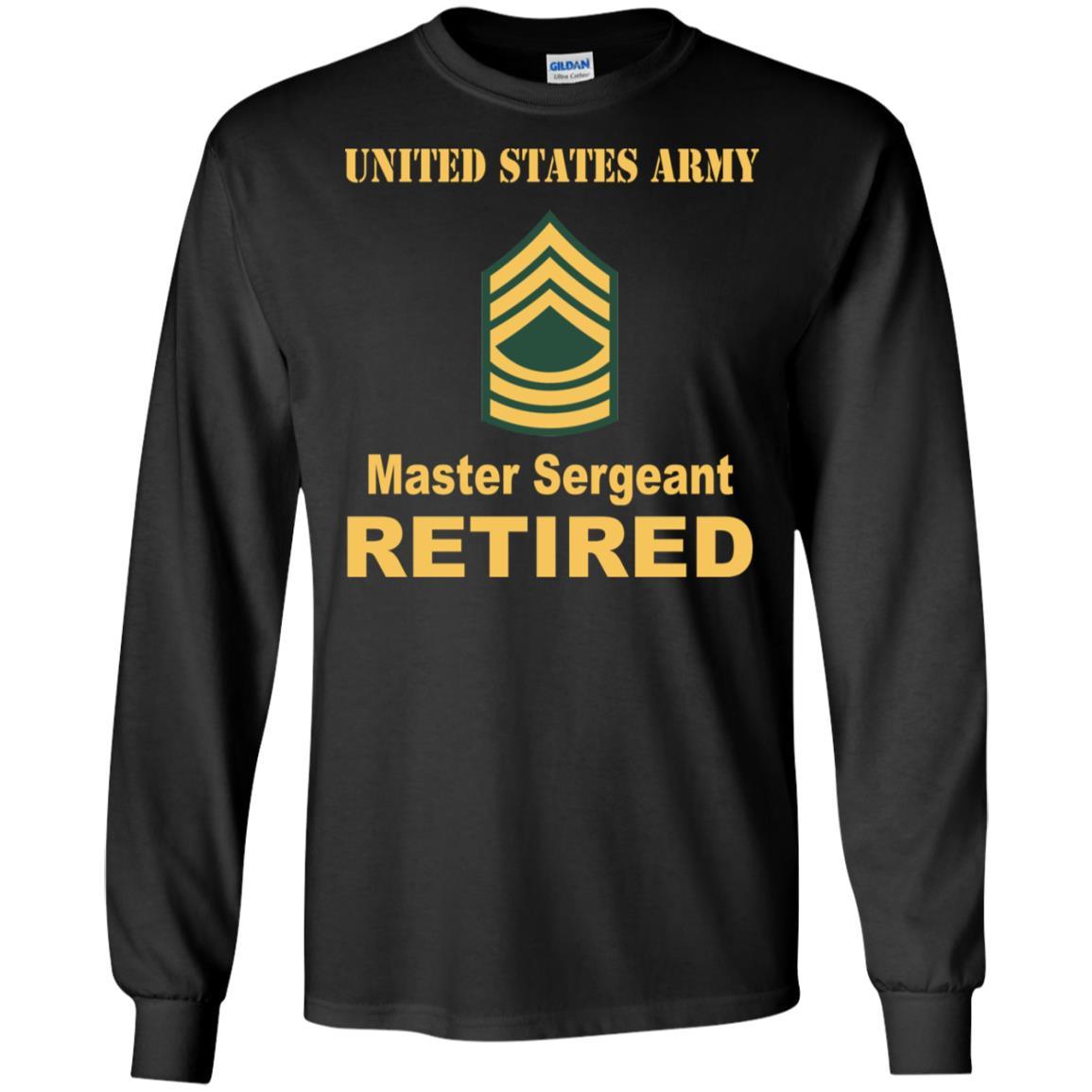 US Army E-8 Master Sergeant E8 MSG Noncommissioned Officer Retired Men T Shirt On Front-TShirt-Army-Veterans Nation