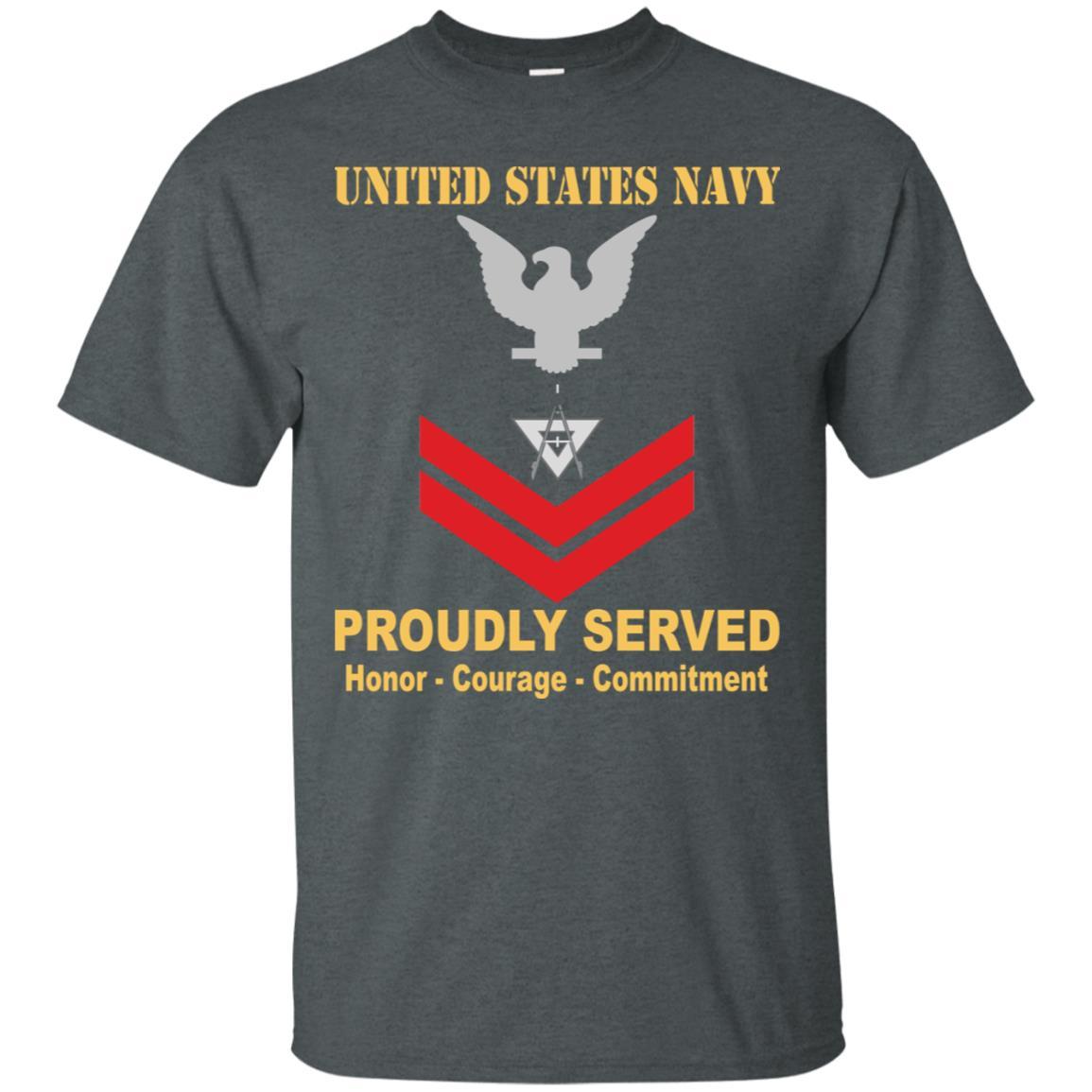Navy Draftsman Navy DM E-5 Rating Badges Proudly Served T-Shirt For Men On Front-TShirt-Navy-Veterans Nation
