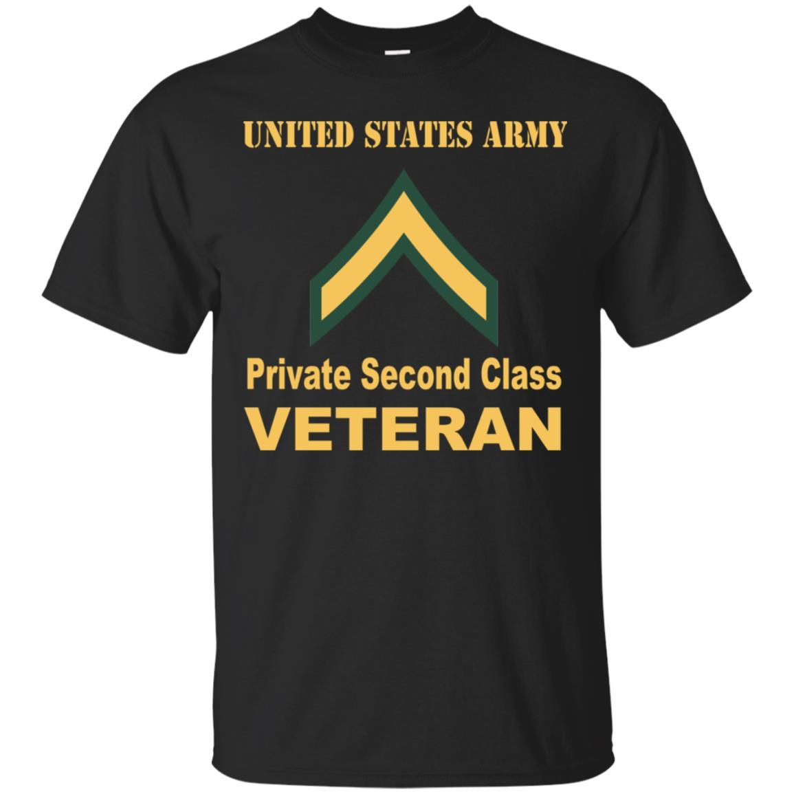 Army E-2 PV2 E2 Private Second Class Enlisted Soldier Veteran Men T Shirt On Front-TShirt-Army-Veterans Nation