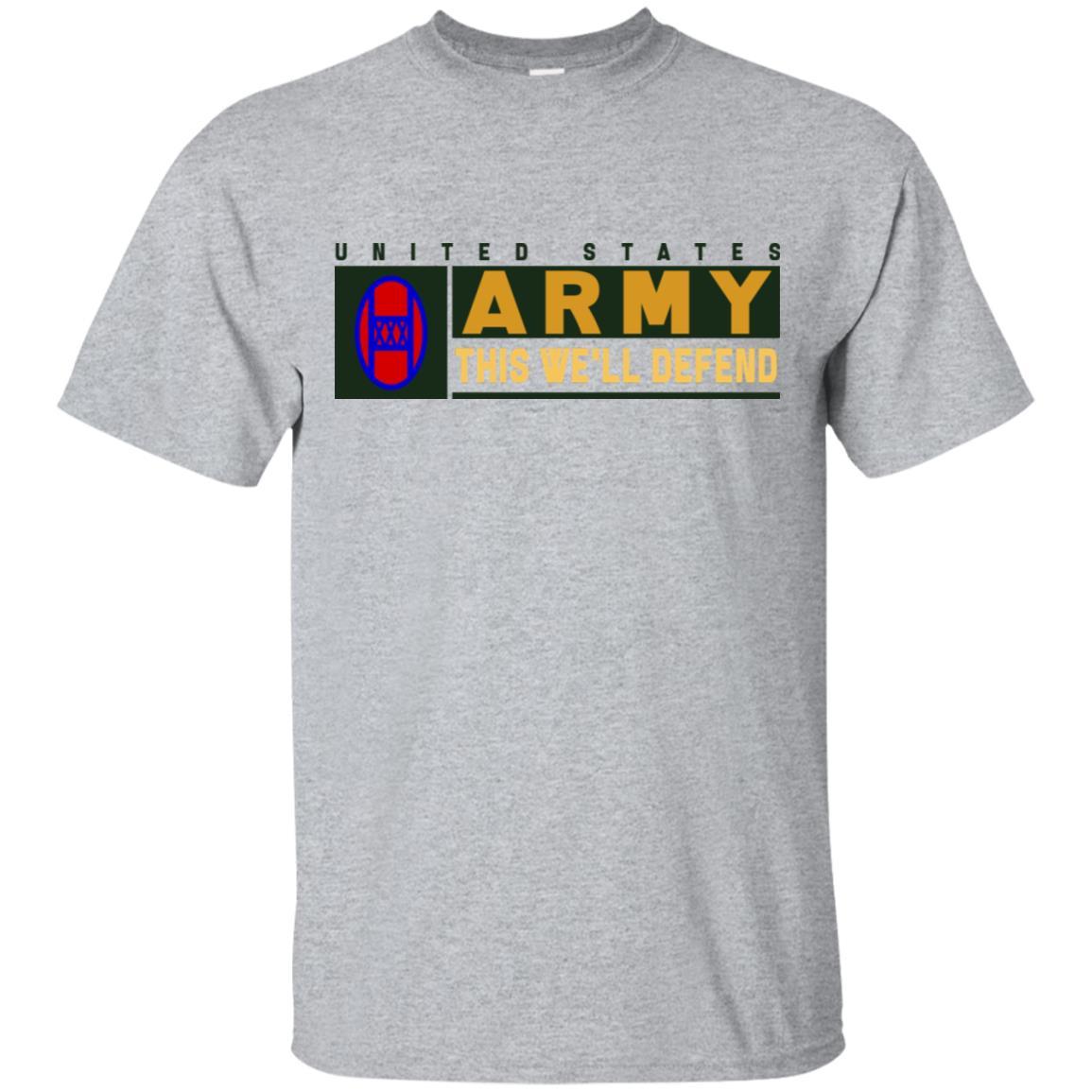 US Army 30TH ARMORED BRIGADE COMBAT TEAM- This We'll Defend T-Shirt On Front For Men-TShirt-Army-Veterans Nation