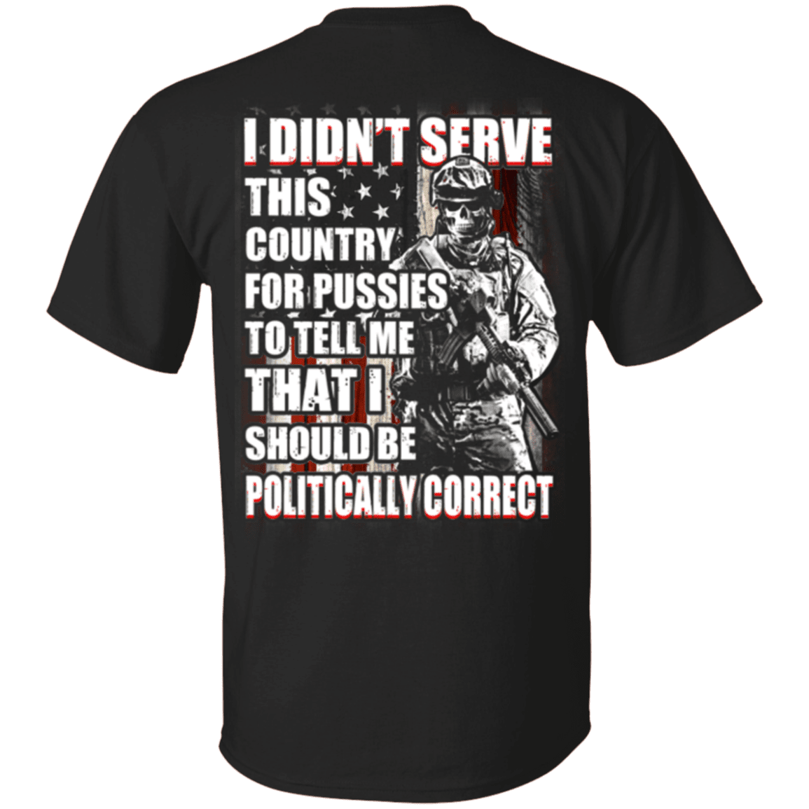 Military T-Shirt "Veteran - I Should Be Politically Correct"-TShirt-General-Veterans Nation