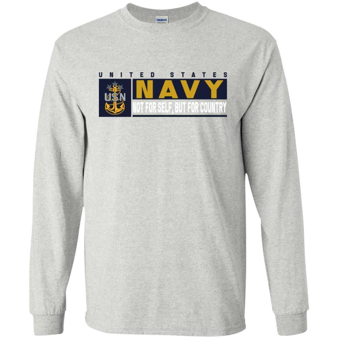 US Navy E-9 Master Chief Petty Officer Of The Navy MCPON Not For Self, But For Country Long Sleeve - Pullover Hoodie-TShirt-Navy-Veterans Nation