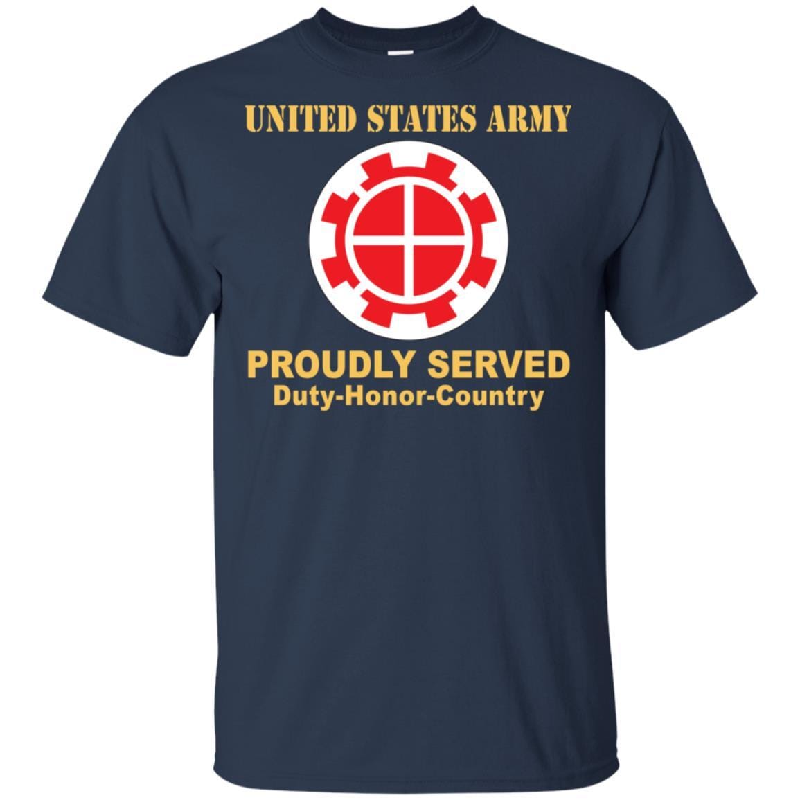 US ARMY 35TH ENGINEER BRIGADE - Proudly Served T-Shirt On Front For Men-TShirt-Army-Veterans Nation