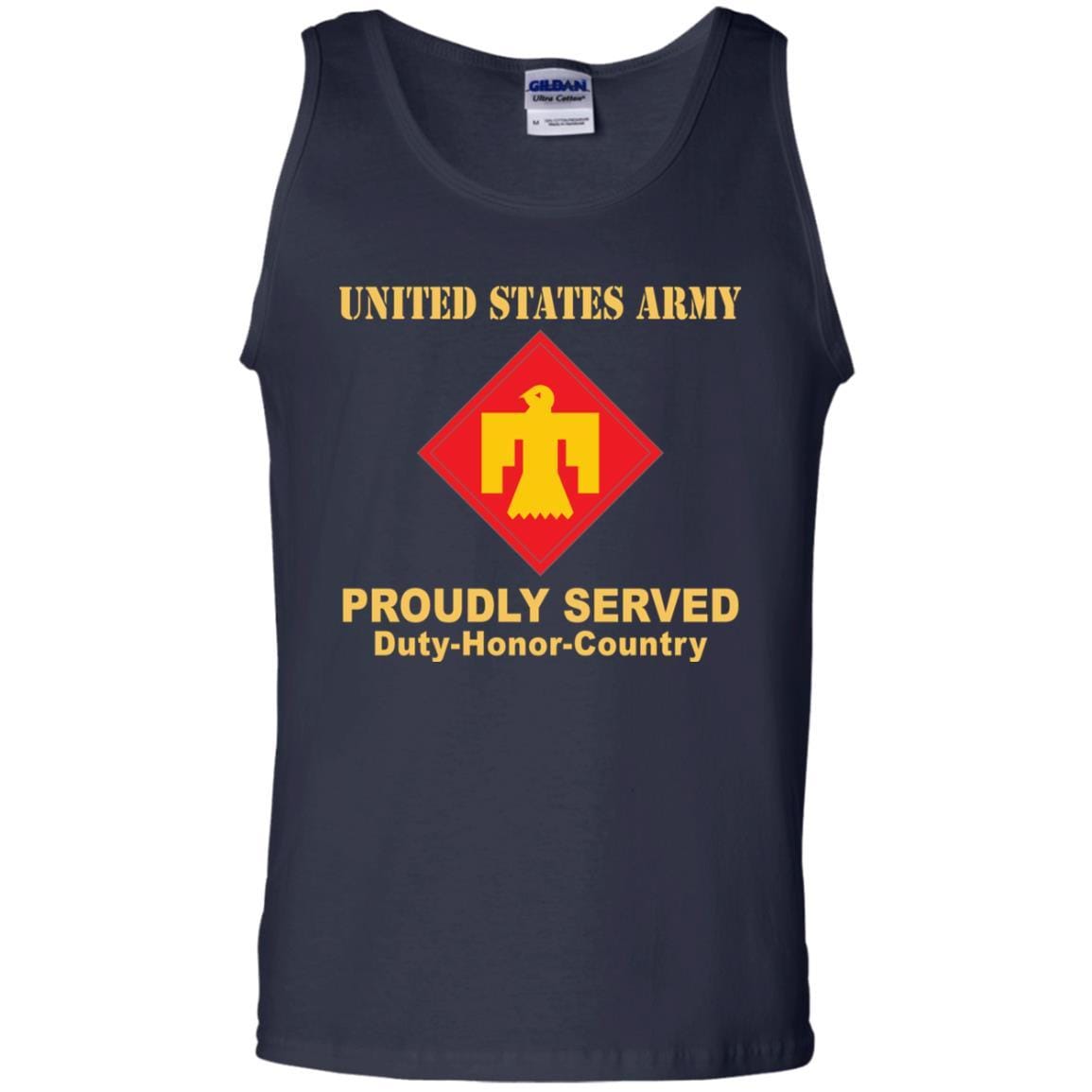 US ARMY 45TH INFANTRY BRIGADE COMBAT TEAM- Proudly Served T-Shirt On Front For Men-TShirt-Army-Veterans Nation