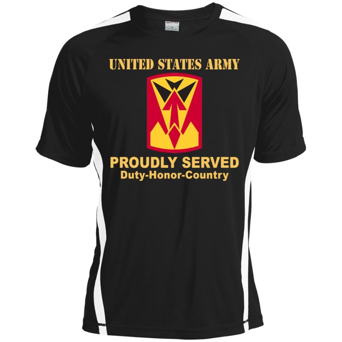 US ARMY 35TH AIR DEFENSE ARTILLERY BRIGADE CSIB - Proudly Served T-Shirt On Front For Men-TShirt-Army-Veterans Nation