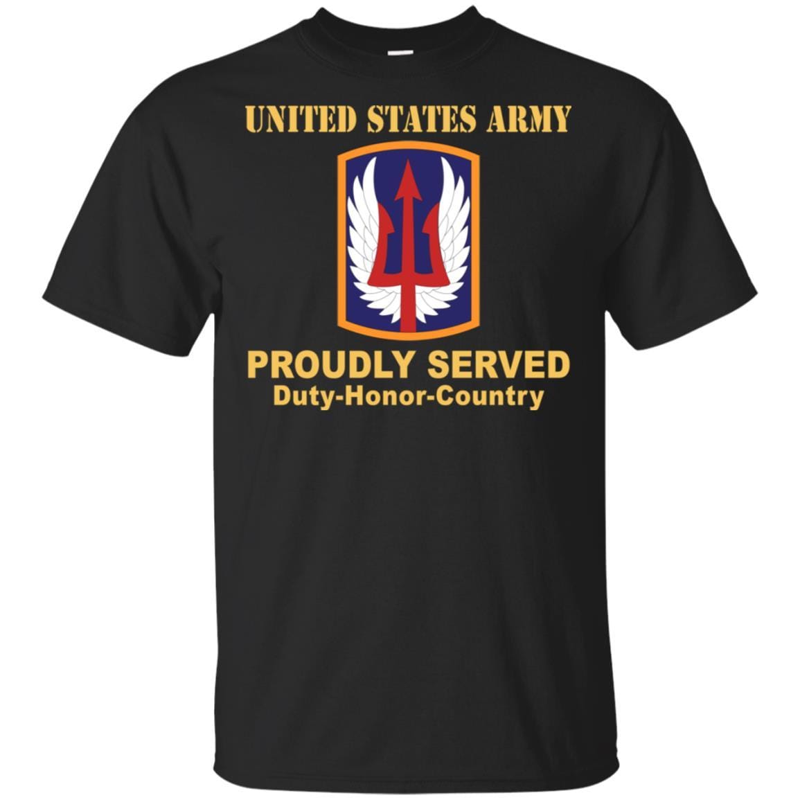 US ARMY 185TH THEATER AVIATION BRIGADE- Proudly Served T-Shirt On Front For Men-TShirt-Army-Veterans Nation