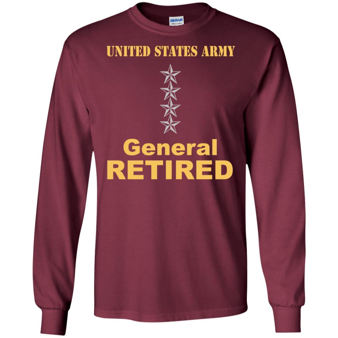 US Army O-10 General O10 GEN General Officer Retired Men T Shirt On Front-TShirt-Army-Veterans Nation