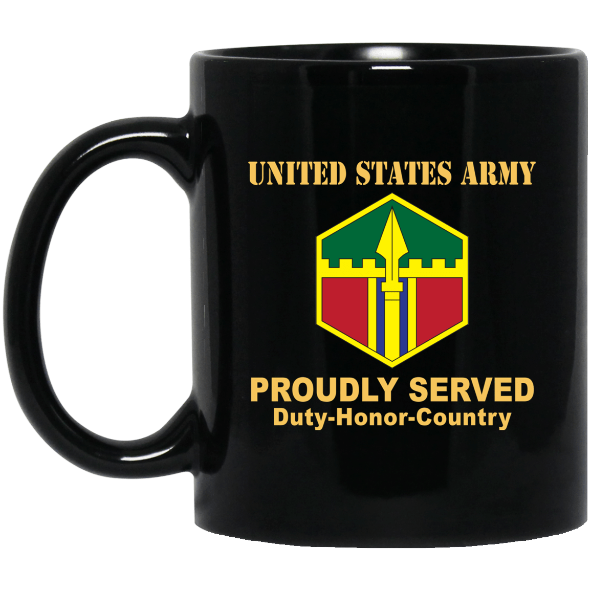 US ARMY 301ST MANEUVER ENHANCEMENT BRIGADE- 11 oz - 15 oz Black Mug-Mug-Army-CSIB-Veterans Nation