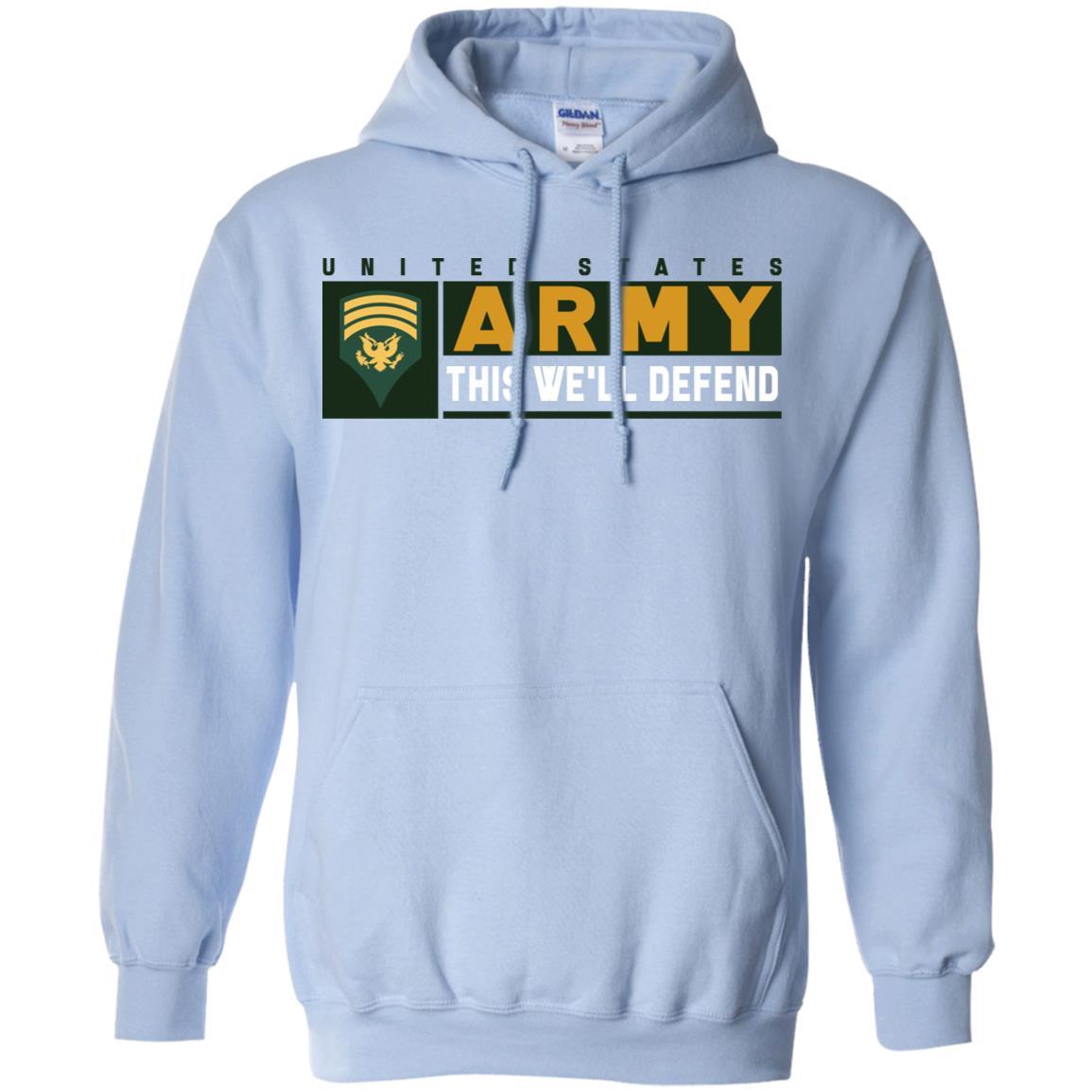 US Army E-7 SPC This We Will Defend Long Sleeve - Pullover Hoodie-TShirt-Army-Veterans Nation