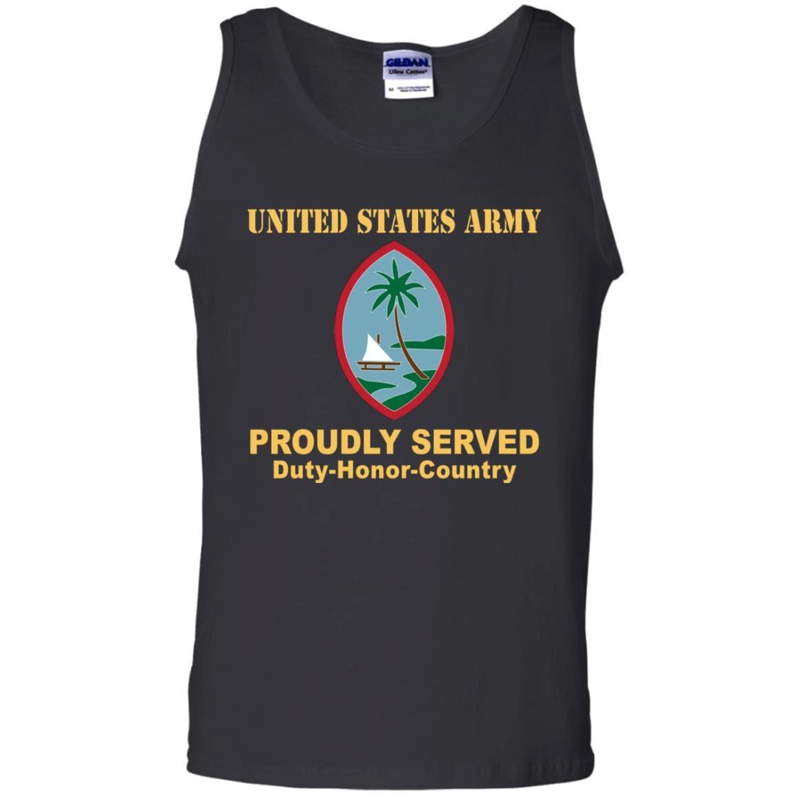 US ARMY CSIB GUAM ARMY NATIONAL GUARD ELEMENT JOINT FORCE HEADQUARTERS- Proudly Served T-Shirt On Front For Men-TShirt-Army-Veterans Nation