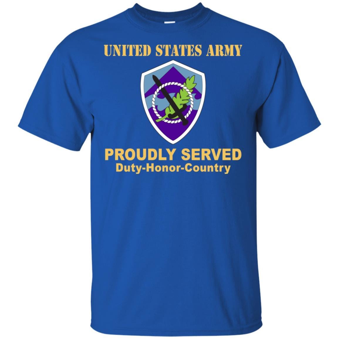 US ARMY 350 CIVIL AFFAIRS COMMAND- Proudly Served T-Shirt On Front For Men-TShirt-Army-Veterans Nation