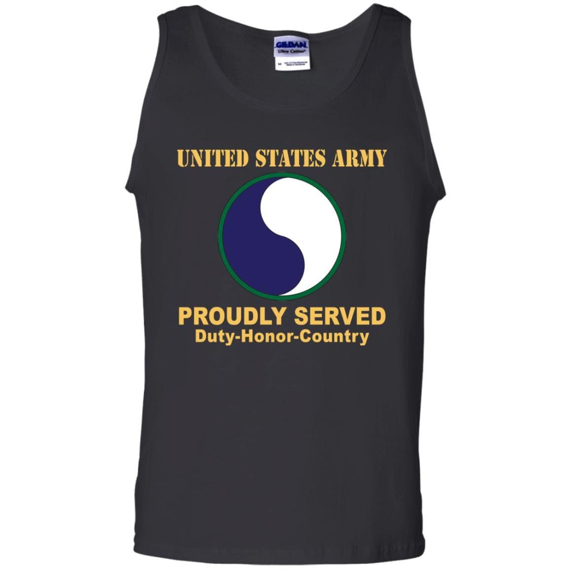 US ARMY 29TH INFANTRY DIVISION CSIB - Proudly Served T-Shirt On Front For Men-TShirt-Army-Veterans Nation