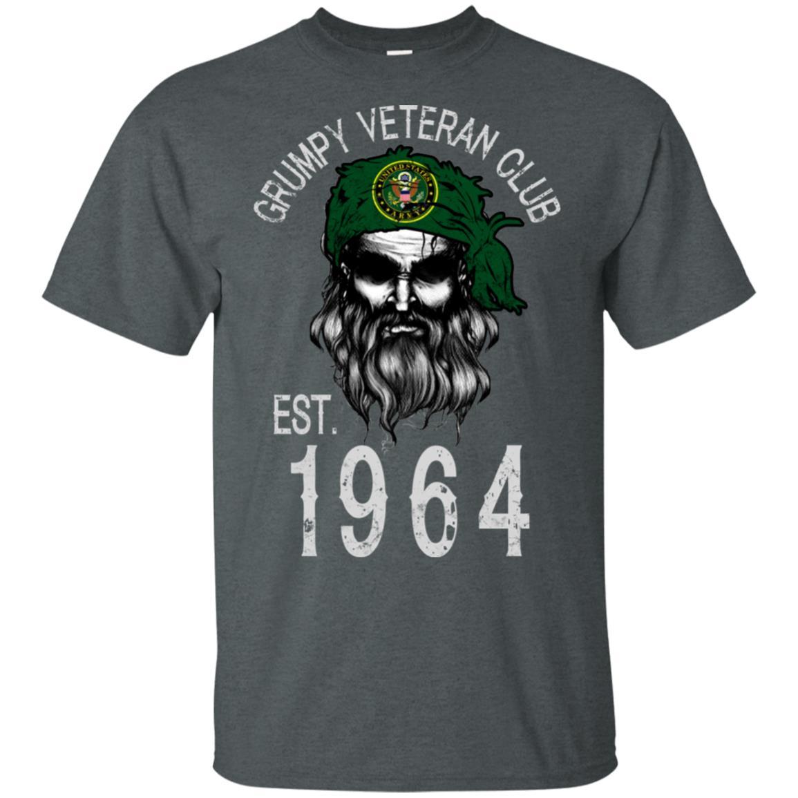 Grumpy Army Veteran Club T-Shirt On Front-TShirt-Army-Veterans Nation