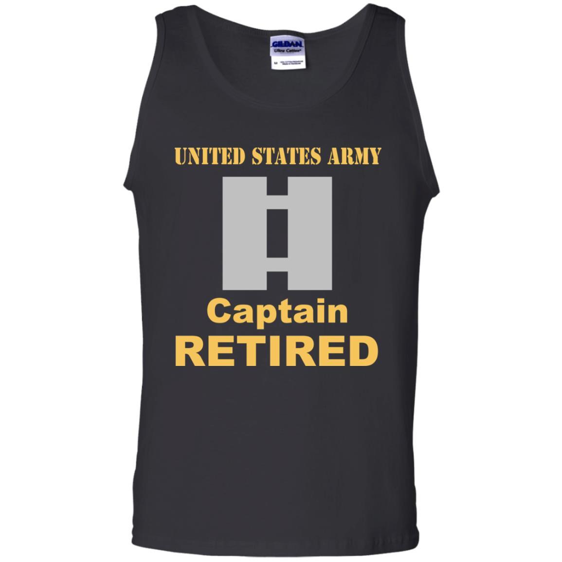 US Army O-3 Captain O3 CPT Commissioned Officer Retired Men T Shirt On Front-TShirt-Army-Veterans Nation