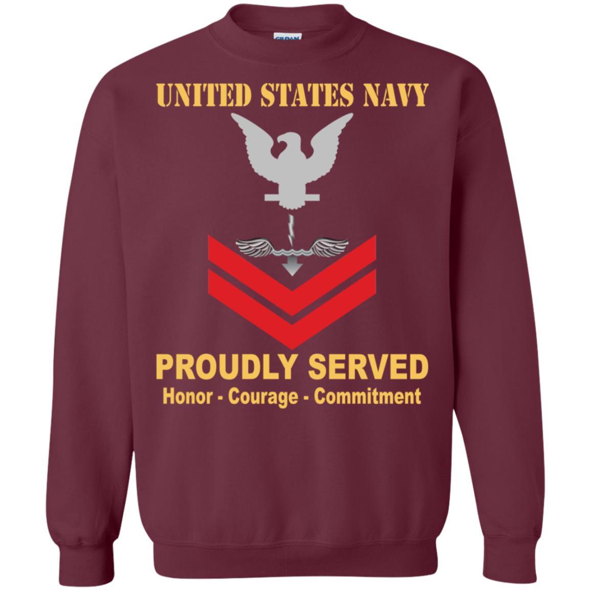 Navy Antisubmarine Warfare Technician Navy AX E-5 Rating Badges Proudly Served T-Shirt For Men On Front-TShirt-Navy-Veterans Nation