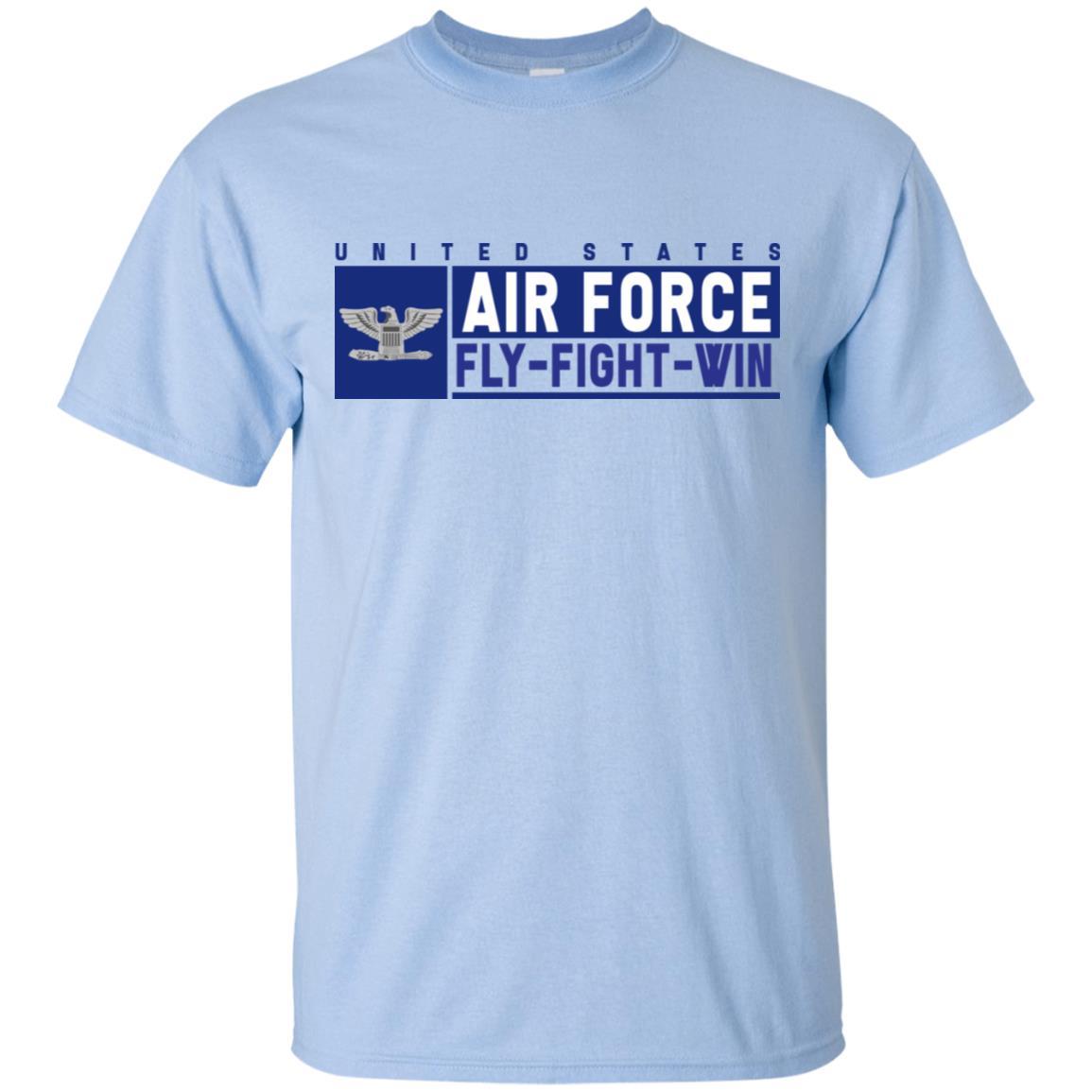US Air Force O-6 Colonel Fly - Fight - Win T-Shirt On Front For Men-TShirt-USAF-Veterans Nation
