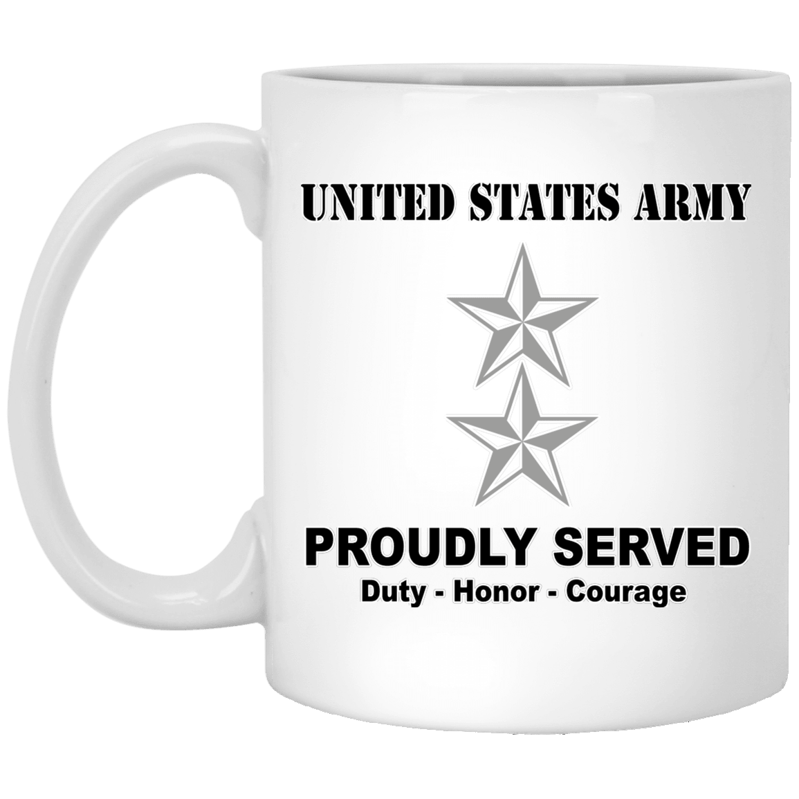 US Army O-8 Major General O8 MG General Officer Ranks White Coffee Mug - Stainless Travel Mug-Mug-Army-Ranks-Veterans Nation