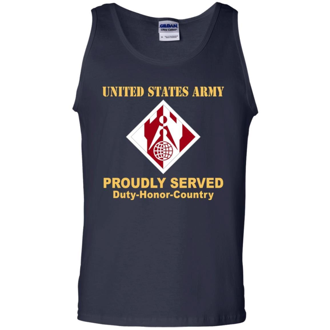 US ARMY CSIB CORPS OF ENGINEER- Proudly Served T-Shirt On Front For Men-TShirt-Army-Veterans Nation