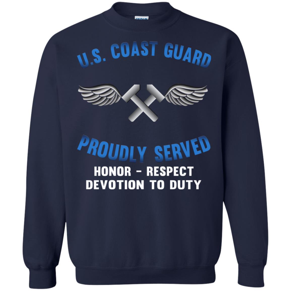 US Coast Guard Aviation Metalsmith AM Logo Proudly Served T-Shirt For Men On Front-TShirt-USCG-Veterans Nation
