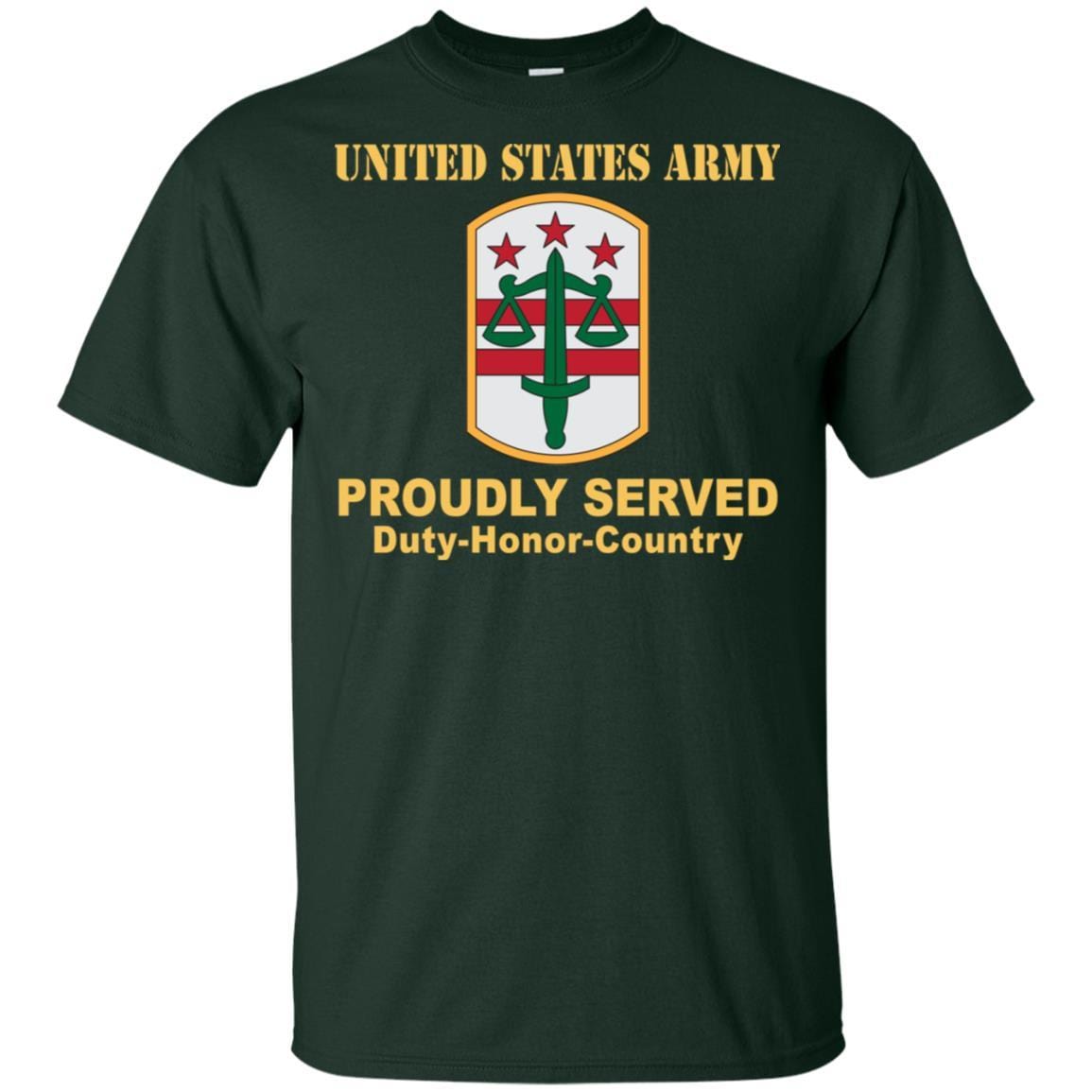 US ARMY 260TH MILITARY POLICE BRIGADE- Proudly Served T-Shirt On Front For Men-TShirt-Army-Veterans Nation